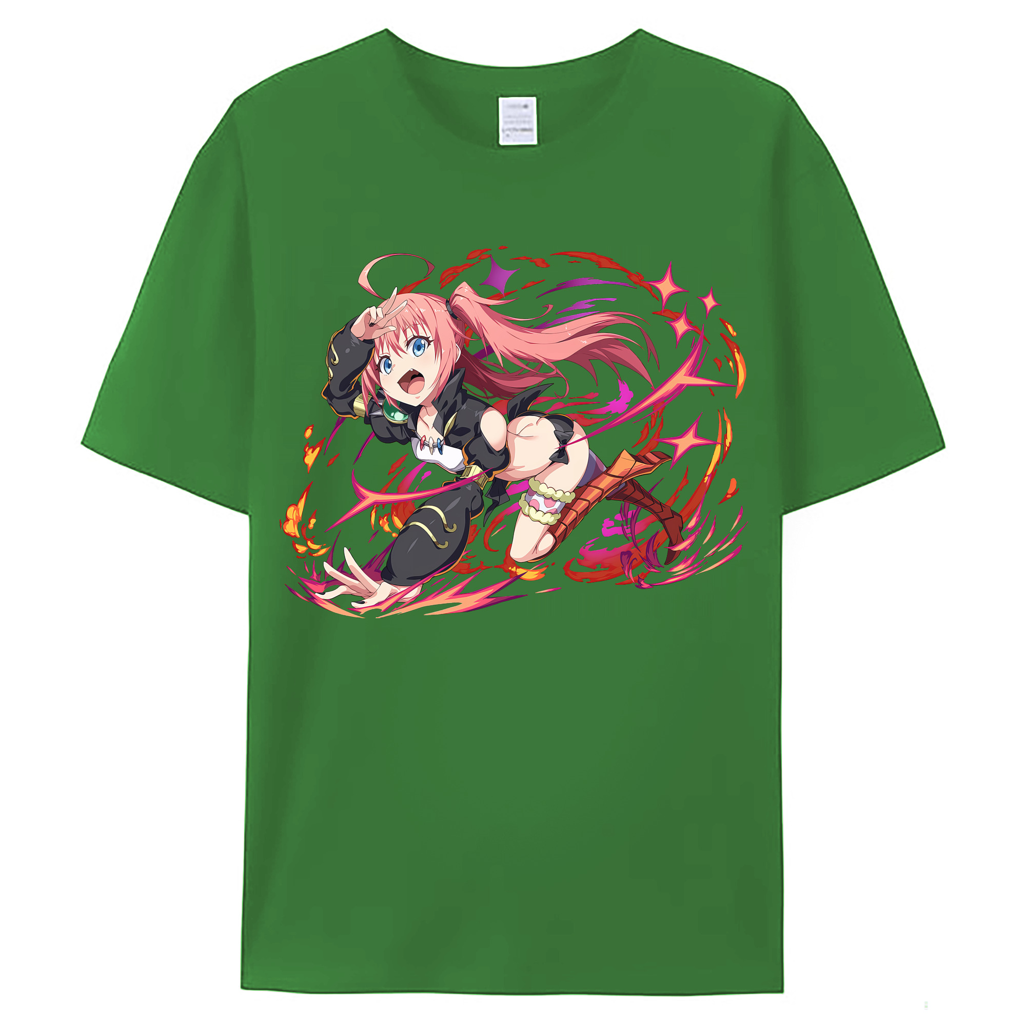 （画像用） 転スラ Regarding Reincarnated to Slime レディースカジュアルプリントTシャツ（綿100％）